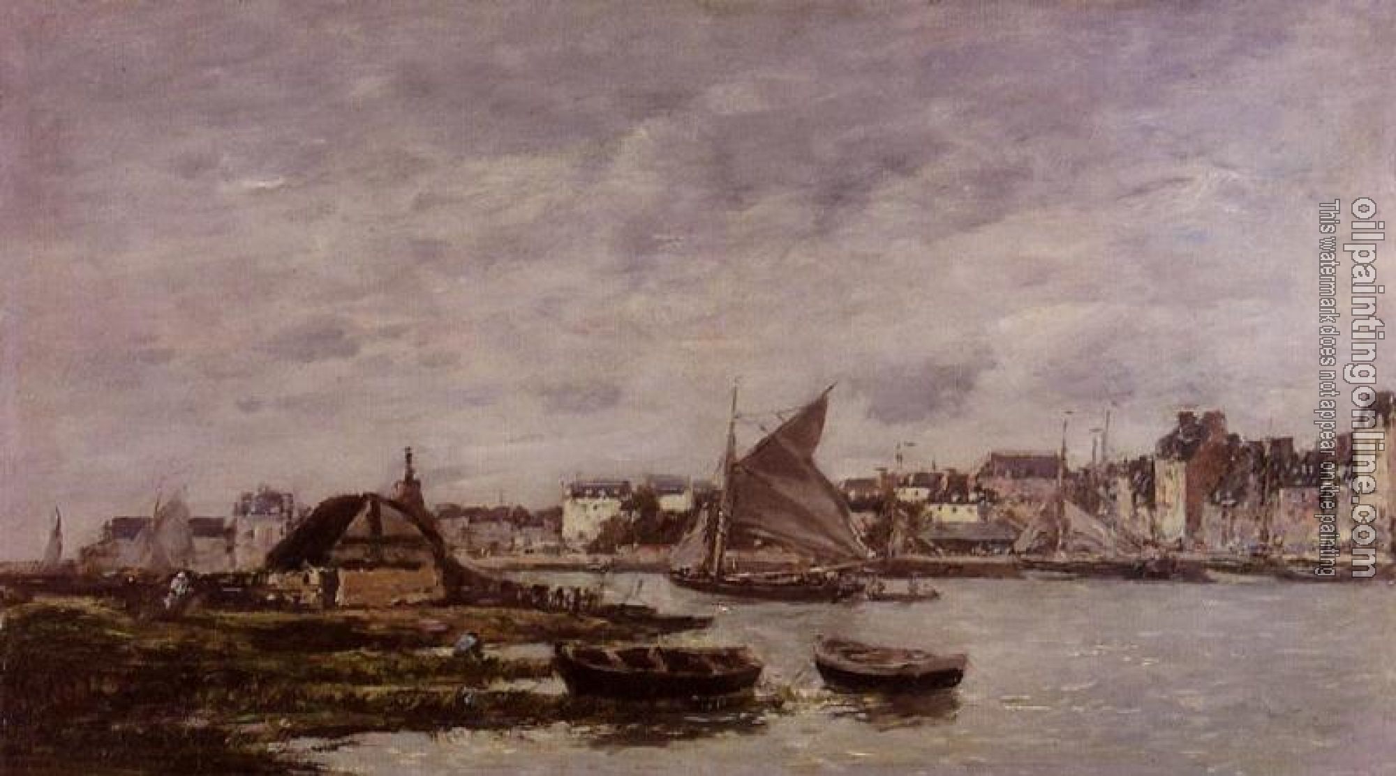 Boudin, Eugene - Trouville, the Port